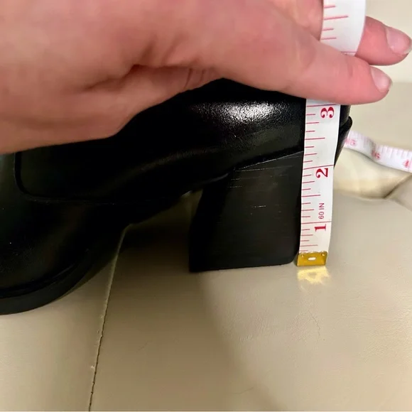 Vince Camuto Black Heeled Boots with Pointed Toe - Picture 9 of 9